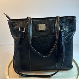 Black Pebble Dooney and Burke Lexington Small Tote Bag